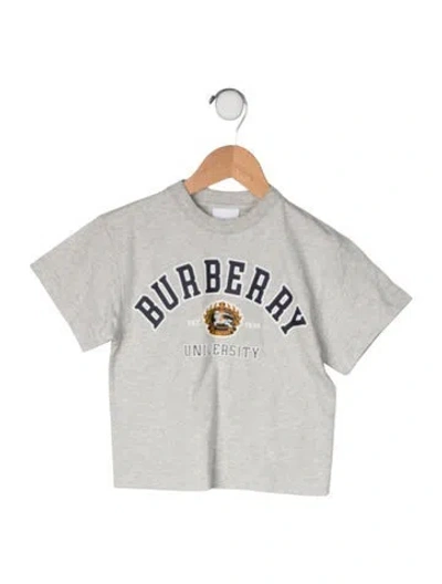 Pre-owned Burberry Babies' Graphic Print T-shirt In Gray