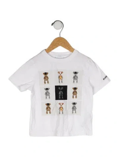 Pre-owned Burberry Babies' Graphic Print T-shirt In White