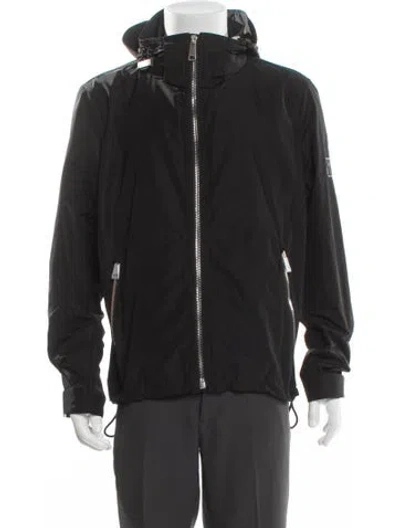 Pre-owned Burberry Graphic Print Windbreaker In Black