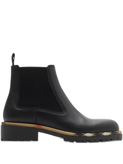 Burberry Gravel Chelsea Boots In Black