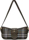 Burberry Printed Canvas Shoulder Bag In Black