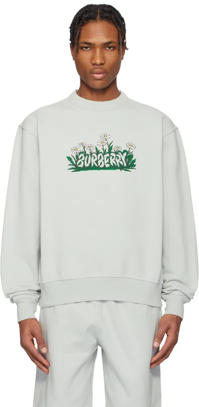 BURBERRY GRAY DAISY LOGO SWEATSHIRT
