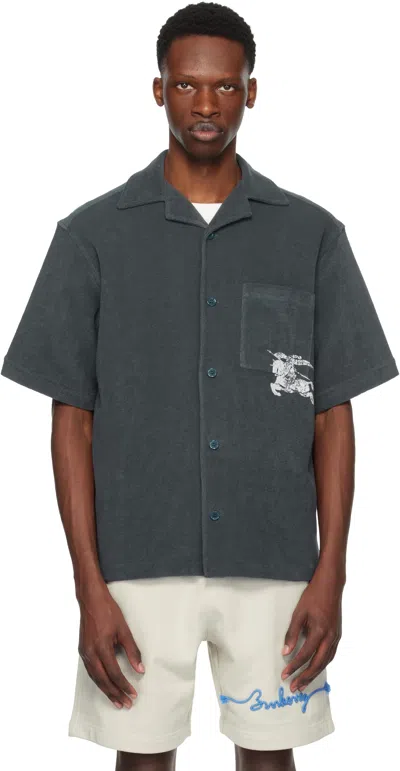 BURBERRY GRAY EKD COTTON SHIRT