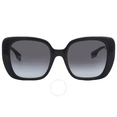 Burberry Gray Gradient Square Ladies Sunglasses Be437130018g52 In Black