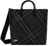 Burberry Grid Tote Bag In Charcoal