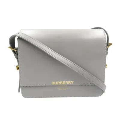 Pre-owned Burberry Gray Leather Shoulder Bag ()