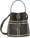 Burberry Check Mini Bucket Bag In Snug Ip Check