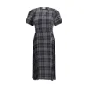Burberry Gray Polyester Casual Dress In Gray