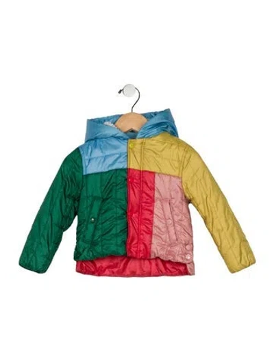 Pre-owned Burberry Babies' Green And Multicolor Patterned Casual Jacket With Zip Closure