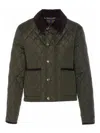 Burberry Quilts Jacket In Green