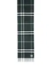 Burberry Green Cashmere Scarf In Multi