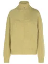 Burberry Green Cashmere Turtleneck Sweater In Neutral