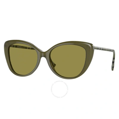 Burberry Green Cat Eye Ladies Sunglasses Be4407f 4090/2 54