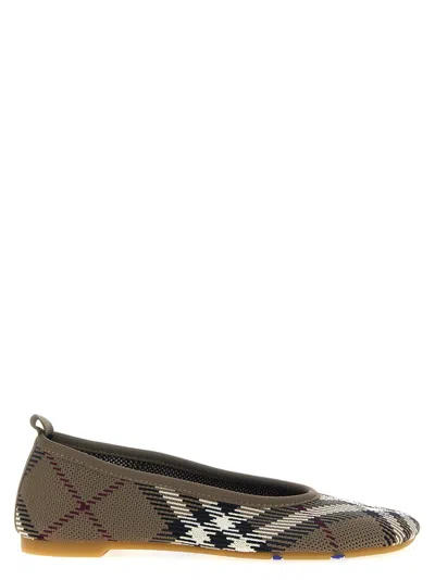 BURBERRY GREEN CHECK BALLET FLATS