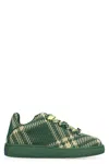 BURBERRY GREEN CHECK LOW-TOP SNEAKERS FOR MEN