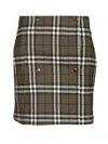 Burberry Check-p'attern Kilt In Green