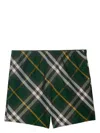 Burberry Green Check Print Swim Shorts In Green