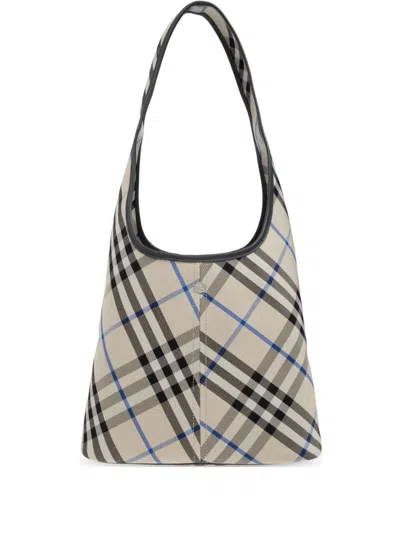 BURBERRY GREEN CHECK PATTERN HOBO