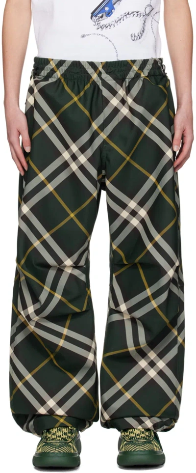BURBERRY GREEN CHECK TROUSERS