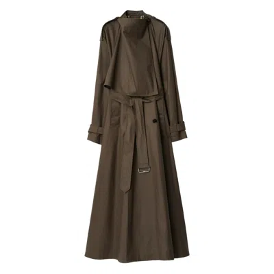 Burberry Green Coats - Trench & Raincoats Women In Brown