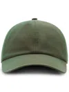 Burberry Check Lined Cotton Twill Baseball Cap In Green