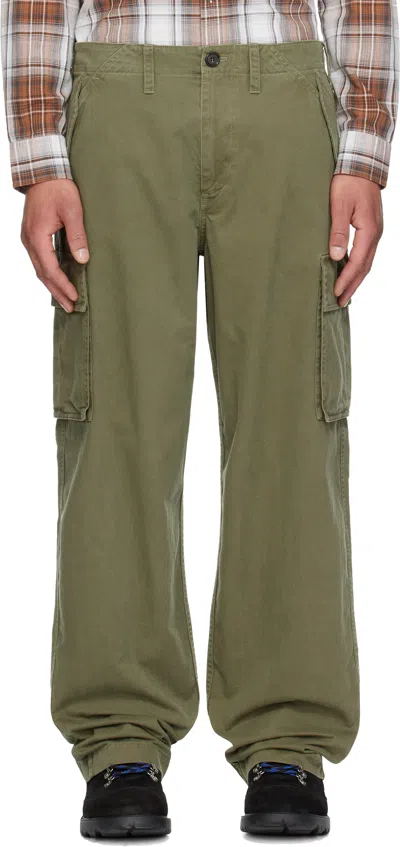 Burberry Green Cotton Cargo Trousers