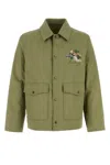 Burberry Cotton Jacket With Collar And Embroidered Detail