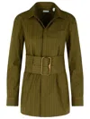Burberry Green Cotton Mini Dress Women In Green