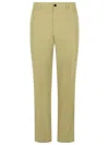 Burberry Cotton Trousers With Pockets And Loops In Green