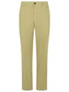 Burberry Cotton Trousers With Pockets And Loops In Green