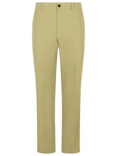 BURBERRY BURBERRY GREEN COTTON PANTS MEN