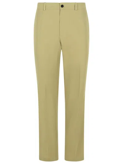 BURBERRY BURBERRY GREEN COTTON PANTS