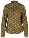 Burberry Ered Shirt With Button-down Collar In Green