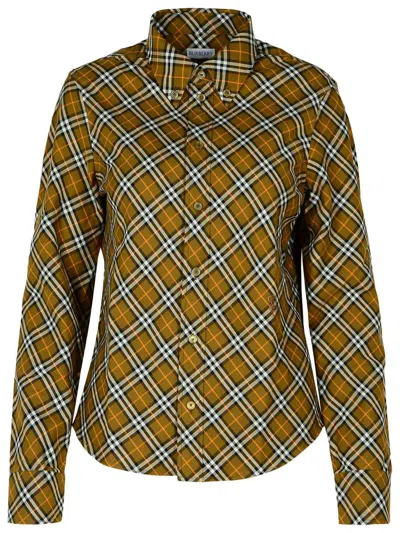 BURBERRY BURBERRY GREEN COTTON SHIRT