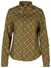 Burberry Ered Shirt With Button-down Collar In Green