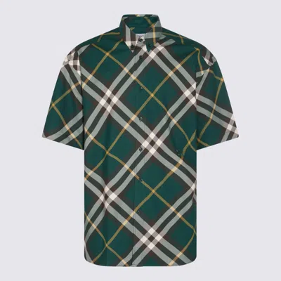 Burberry Check Wool Short Sleeve Shirt In Multicolor