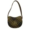 Burberry Green Fabric Shoulder Bag In Green