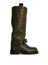 BURBERRY GREEN LEATHER BOOTS