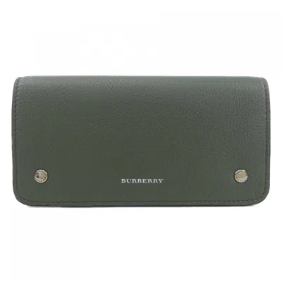 Pre-owned Burberry Green Long Wallet (bi-fold) ()