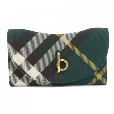 Pre-owned Burberry Green Long Wallet (bi-fold) ()