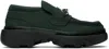 Burberry Nubuck Creeper Clamp Loafers In Vine