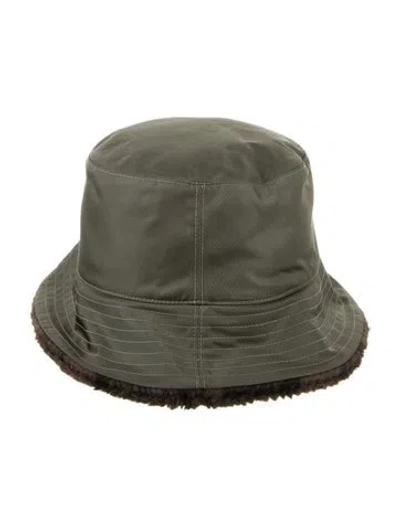 Pre-owned Burberry Green Nylon Bucket Hat Size S
