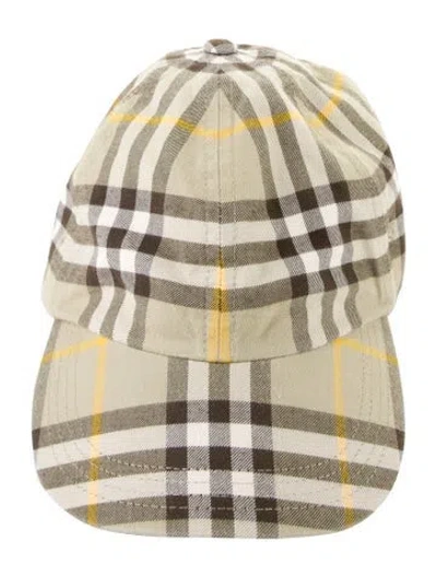 Pre-owned Burberry Green Pattern Printed Cotton Baseball Cap