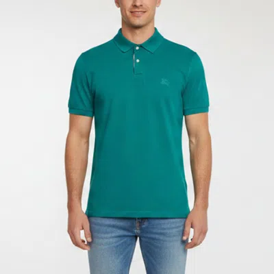 Pre-owned Burberry Green Pique Knit Polo T-shirt M