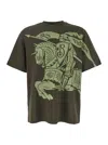 Burberry Equestrian Knight Graphic Print T-shirt In Green