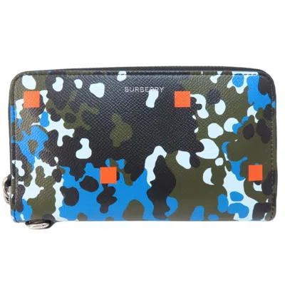 Pre-owned Burberry Green Pvc Long Wallet (bi-fold) ()
