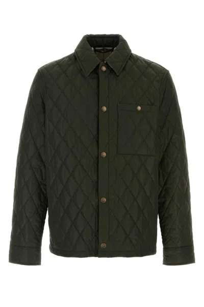 BURBERRY GREEN QUILTED SHORT JACKET