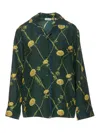 Burberry Dandelion-print Silk Pyjama Shirt In Green