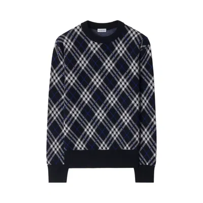 Pre-owned Burberry Gregory Check Top 'ink' | Blue | Men's Size L