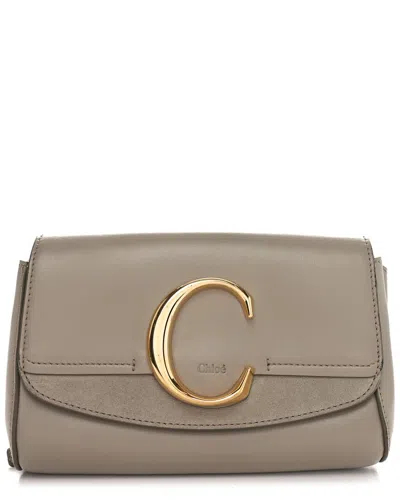 BURBERRY BURBERRY GREY CALFSKIN LEATHER C BELT BAG (AUTHENTIC PRE-LOVED)